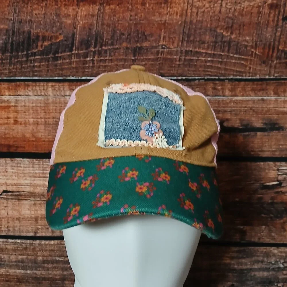 Natural Life Trucker Hat Ball Cap One Size Adjustable Patchwork - Picture 5 of 7